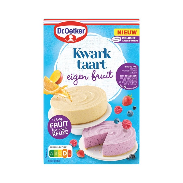 Dr. Oetker bakmixen kwarktaart voorkant