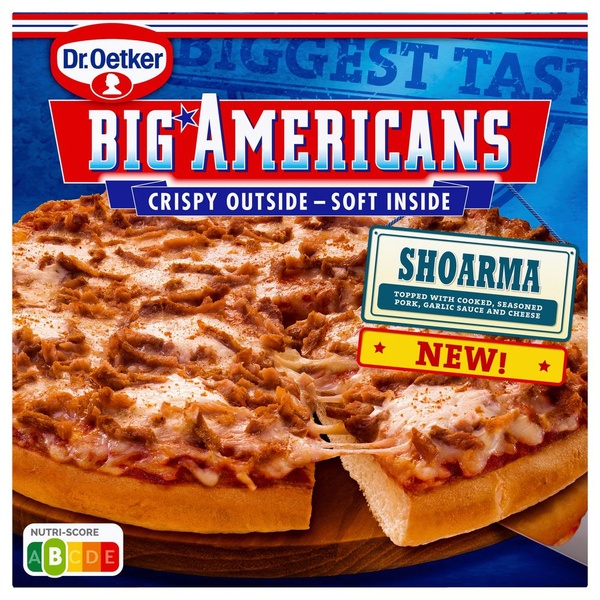 Dr. Oetker Big American shoarma achterkant