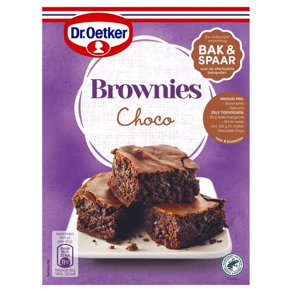 Dr. Oetker Brownies choco achterkant