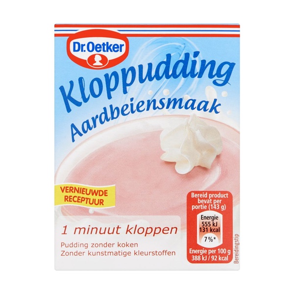Dr. Oetker Kloppudding Aardbei voorkant