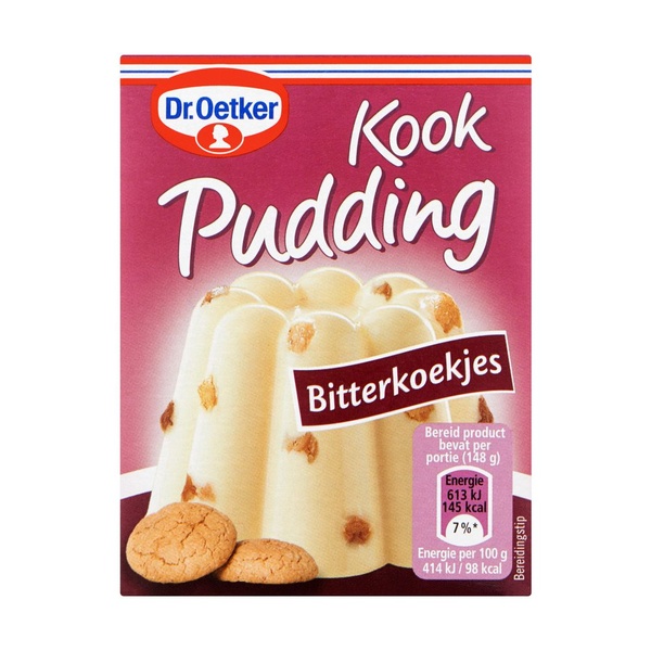 Dr. Oetker Kookpudding Bitterkoekjes voorkant