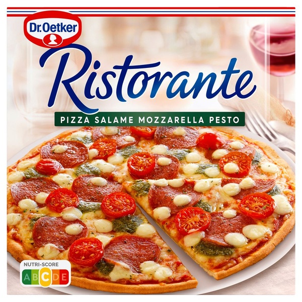 Dr. Oetker pizza salame mozzarella voorkant