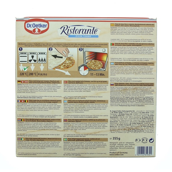 Spar Dr Oetker Ristorante Pizza Tonno Je Vindt Het Bij Spar