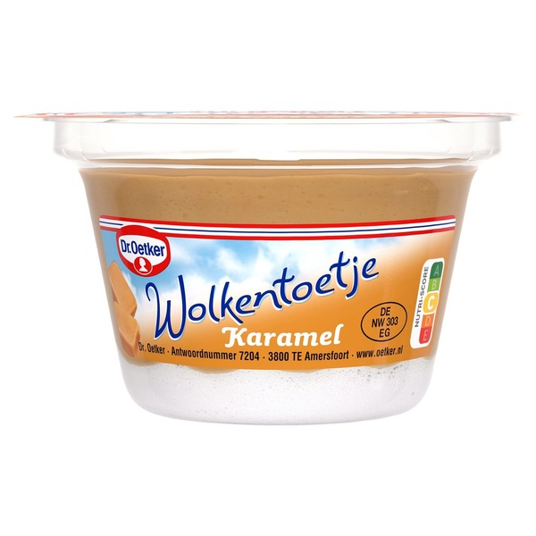 Dr. Oetker wolkentoetje caramel voorkant