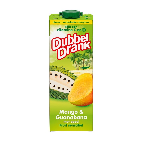 DubbelDrank Vruchtensap Mango Guanabana voorkant