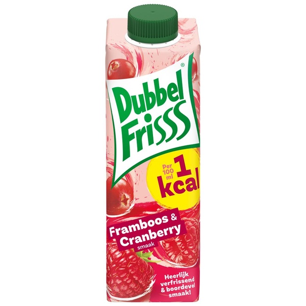 DubbelFrisss 1kcal framboos cranberry voorkant