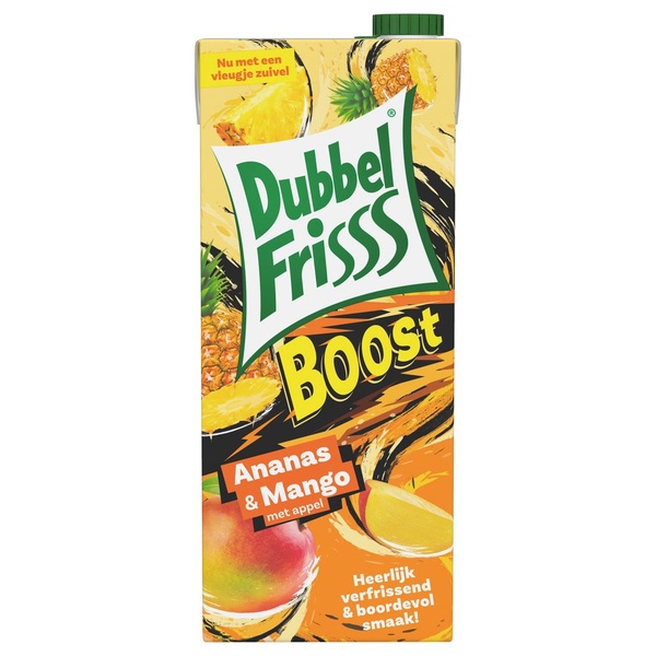 DubbelFrisss boost ananas mango voorkant