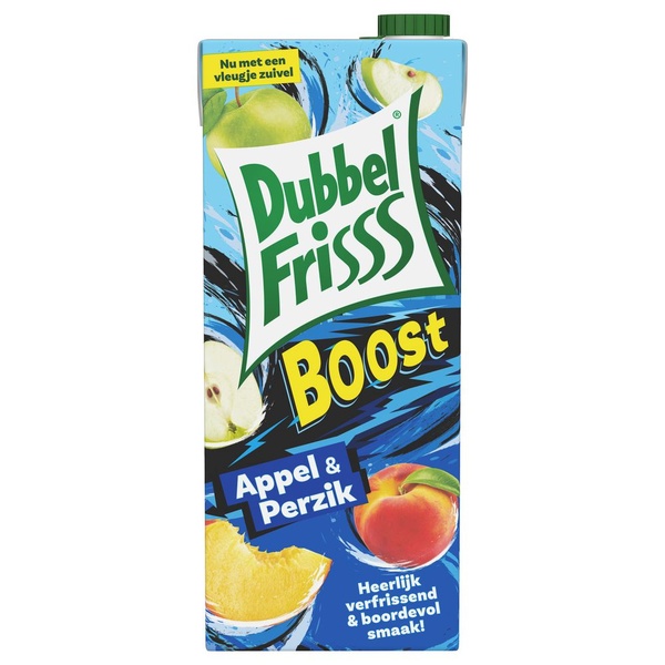 DubbelFrisss boost appel perzik voorkant