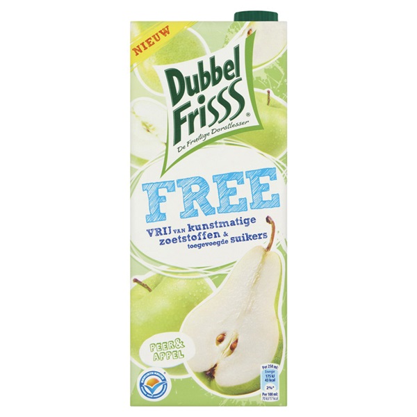 DubbelFrisss sugar free appel peer voorkant