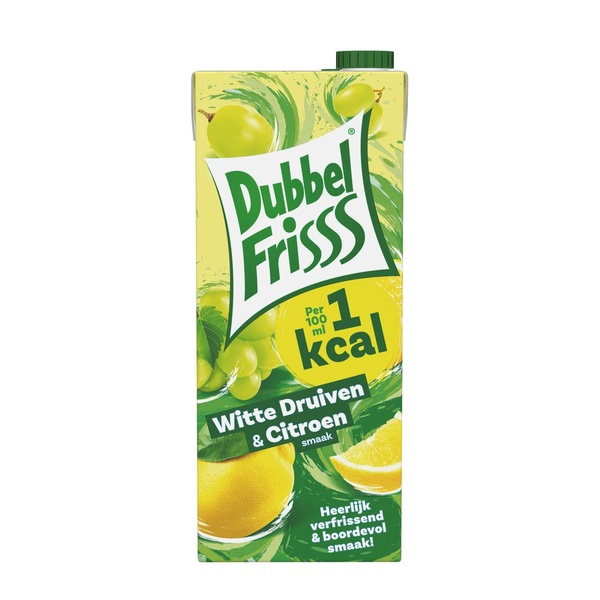 DubbelFrisss witte druiven & citroen voorkant
