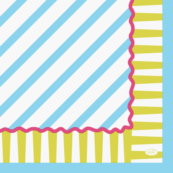 Duni servetten pop stripes 20 stuks voorkant