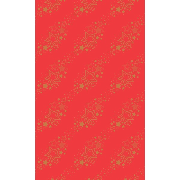 Duni tafellaken holiday star red voorkant