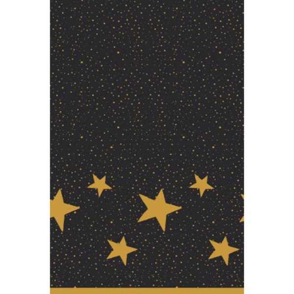 Duni tafellaken sparkles black voorkant