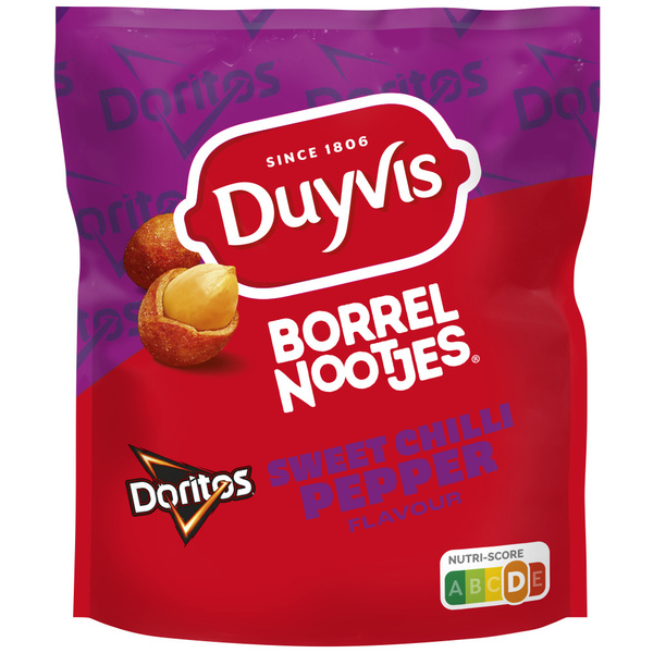 Duyvis Duyvis Borrelnootjes Doritos Sweet Chilli Pinda Noten voorkant