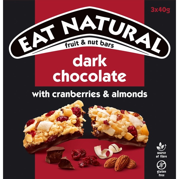 Eat Natural cranberries dark chocolate voorkant