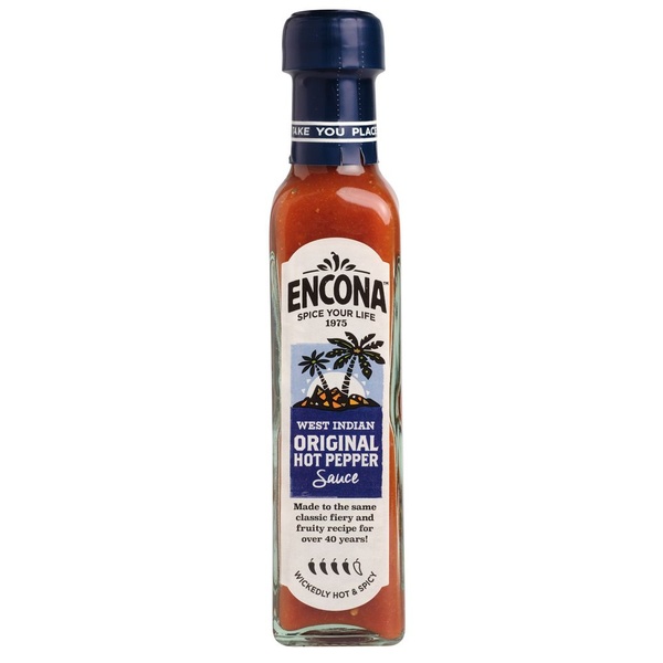 Encona West Indian original hot pepper sauce voorkant