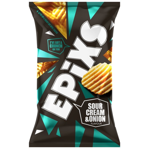 Epixs chips sour cream &  onion voorkant