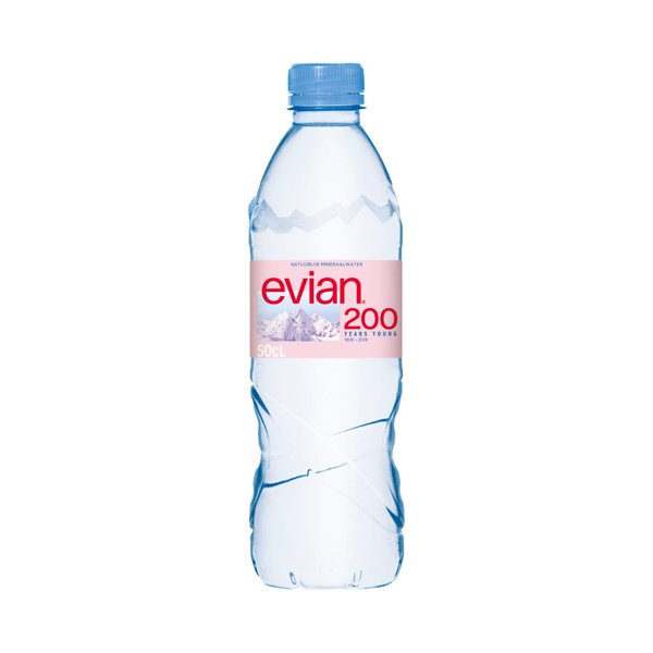 Evian mineraalwater voorkant