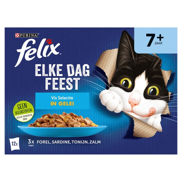 Felix Elke dag feest vis selectie gelei voorkant