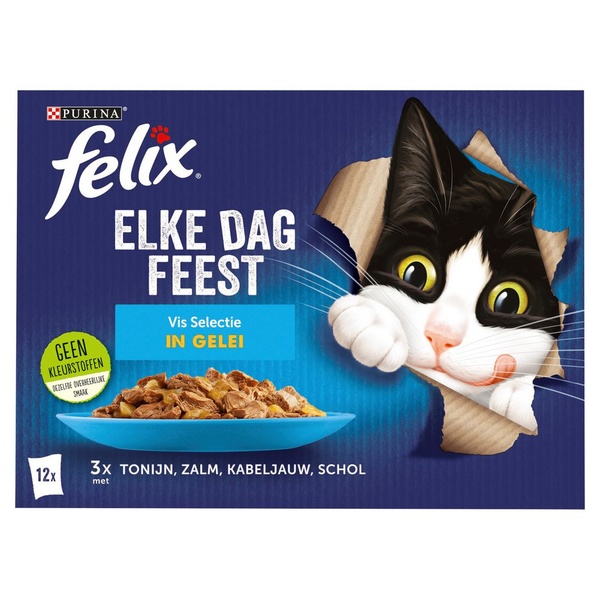Felix Elke dag feest vis selectie in gelei voorkant