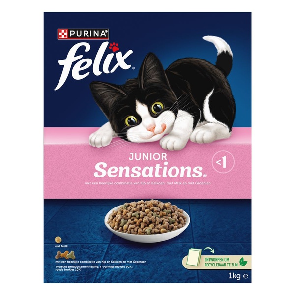 Felix kattenbrokken junior sensations voorkant