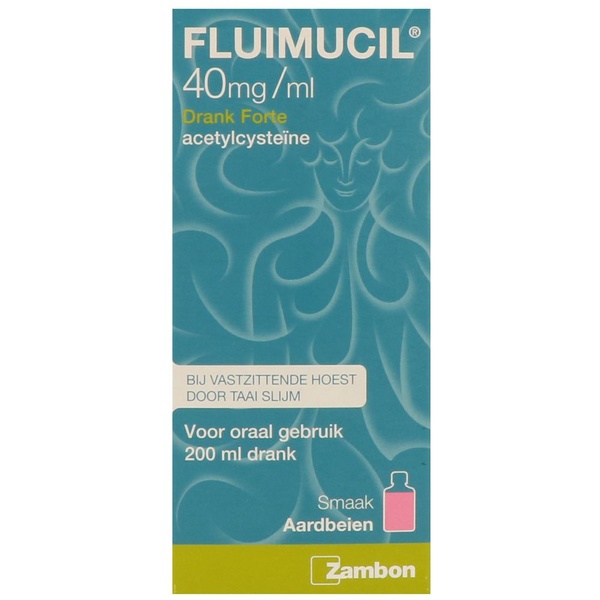 Fluimucil drank forte  40mg achterkant