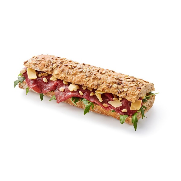 FoodClub baguette meergranen carpaccio voorkant