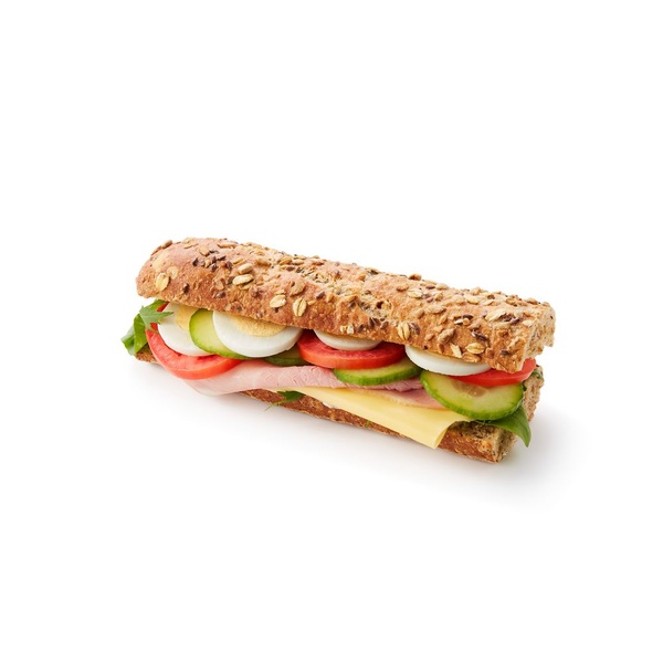 FoodClub baguette meergranen gezond ham voorkant