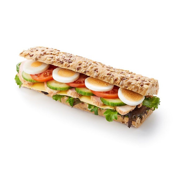 FoodClub baguette meergranen gezond kip voorkant