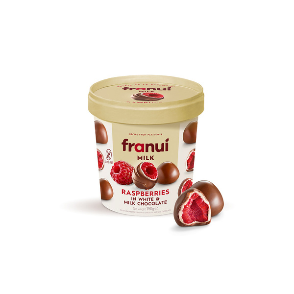 Franui Frambozen Met melk chocolade voorkant