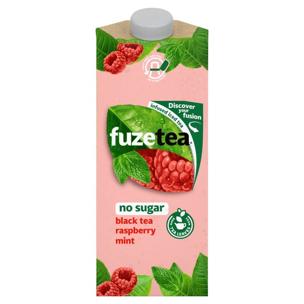 SPAR Fuze Tea black tea no sugar raspberry mint je vindt het bij SPAR