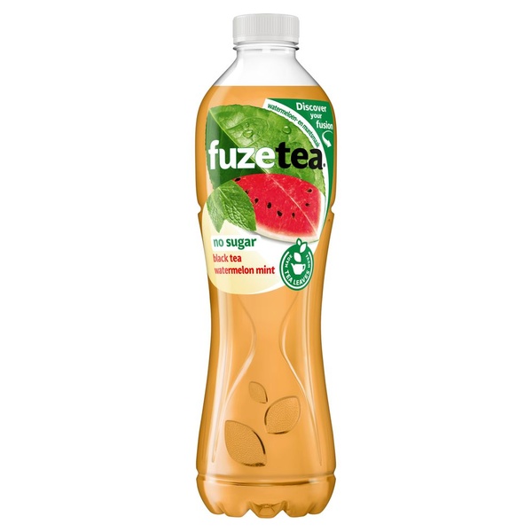 SPAR Fuze Tea black tea watermelon zero sugar je vindt het bij SPAR