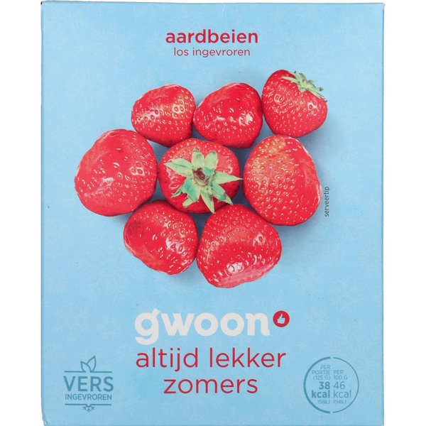 g'woon aardbeien voorkant