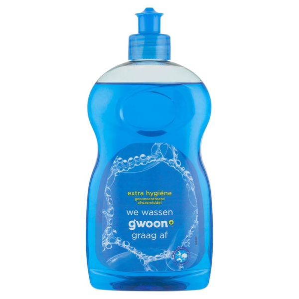 g'woon afwasmiddel extra hygiëne voorkant