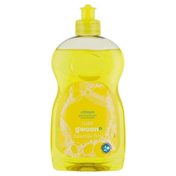 g'woon afwasmiddel geconcentreerd citroen voorkant