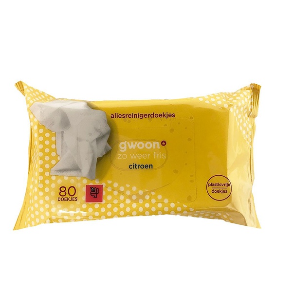 g'woon allesreiniger doekjes citroen voorkant