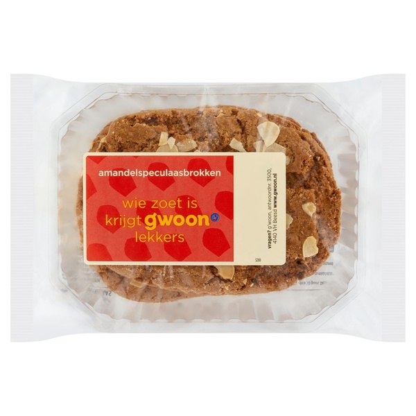 g'woon amandelspeculaasbrokken voorkant