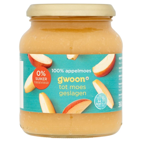 g'woon appelmoes 0% suiker voorkant