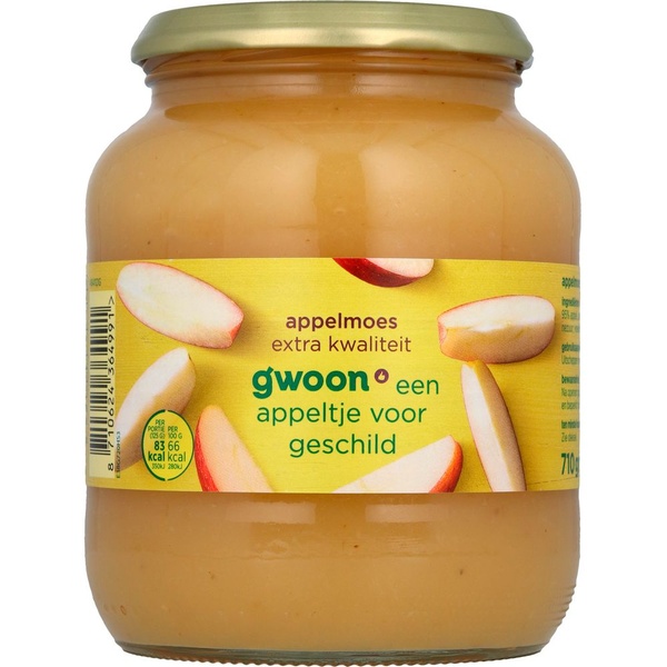 g'woon appelmoes extra kwaliteit voorkant
