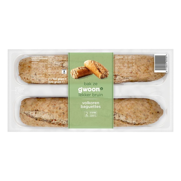 g'woon baguettes volkoren zav voorkant