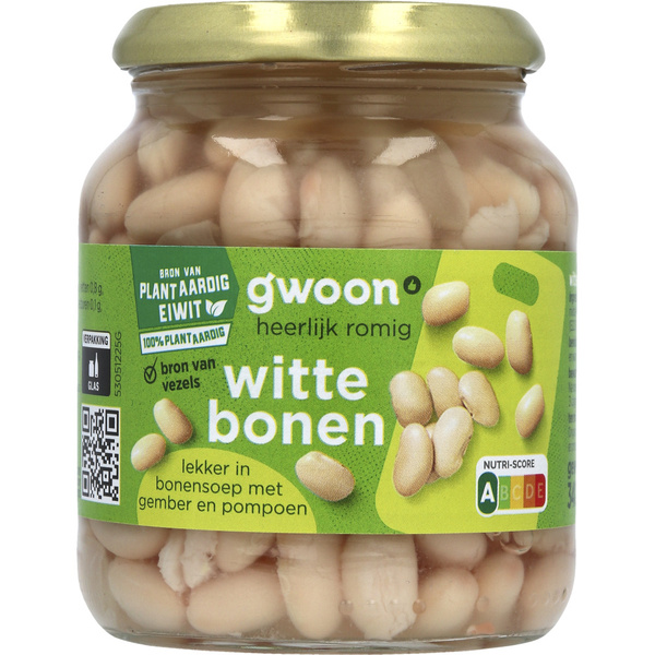 g'woon bonen witte voorkant