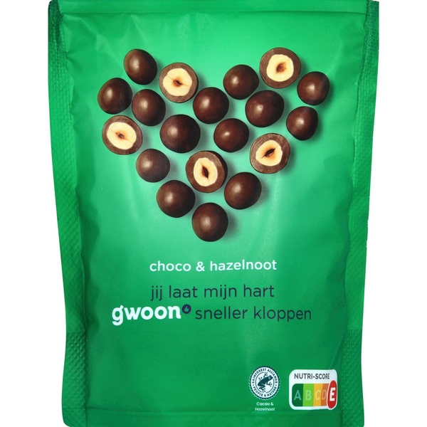 g'woon chocolade hazelnoten voorkant
