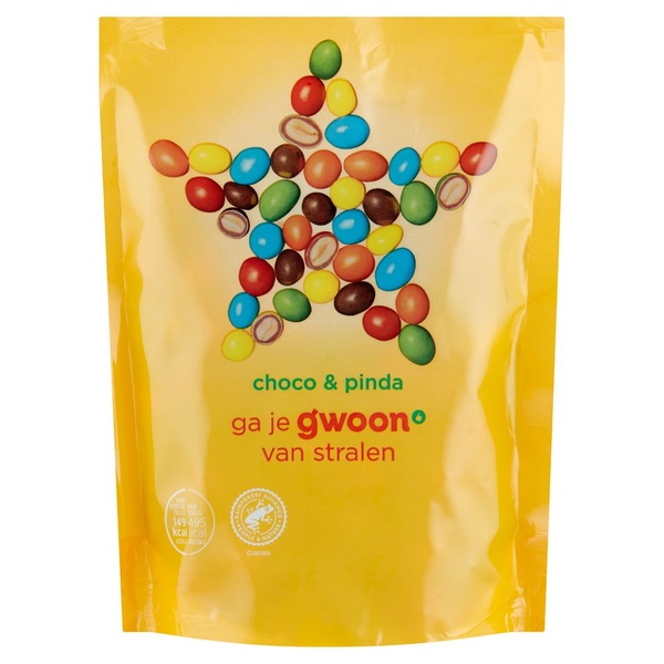 g'woon chocolade pinda's voorkant