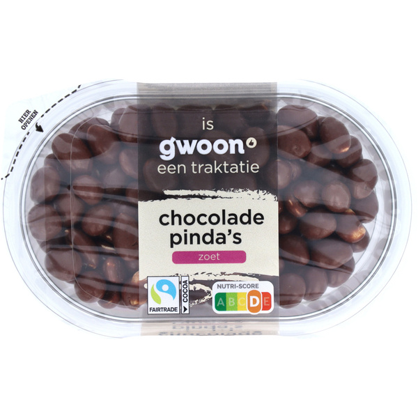 g'woon chocoladepinda's melk voorkant