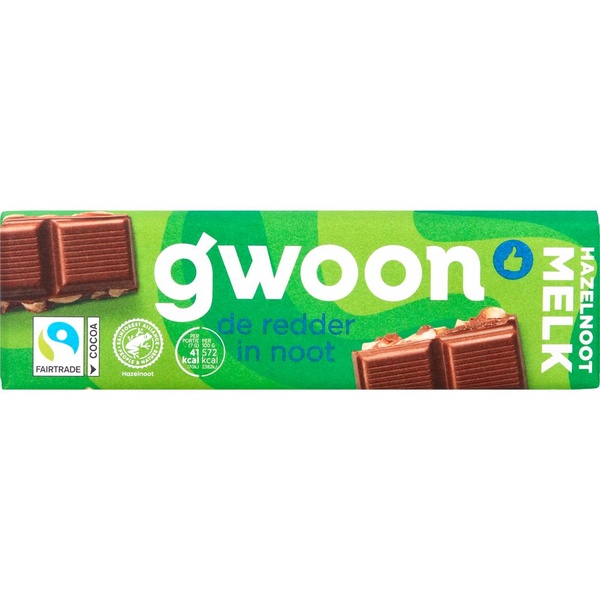 g'woon chocoladereep hazelnoot melk voorkant
