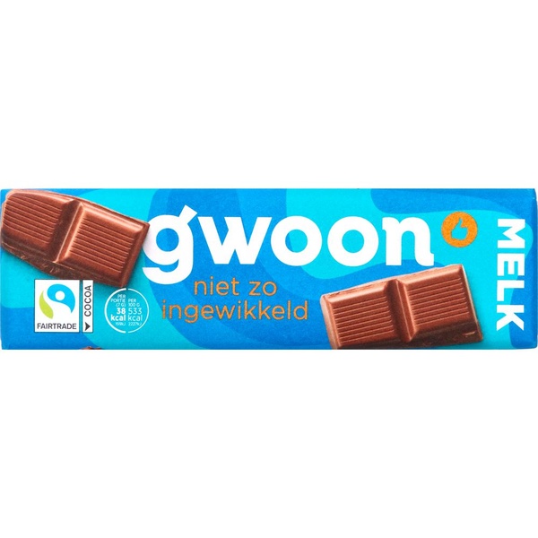 g'woon chocoladereep melk voorkant
