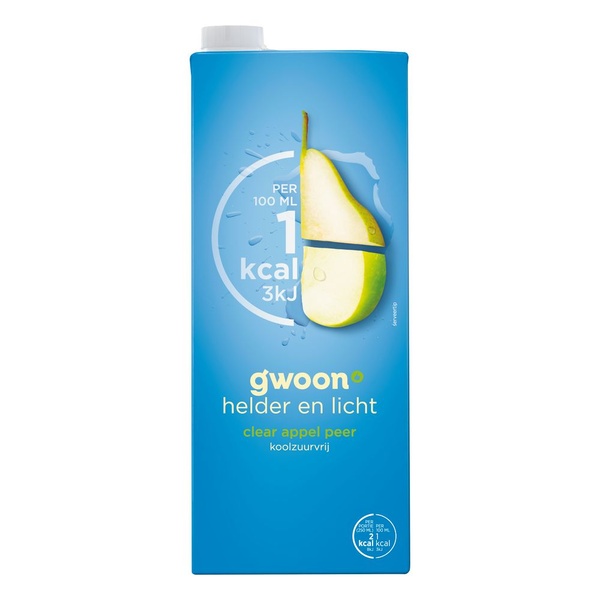 g'woon clear appel peer voorkant