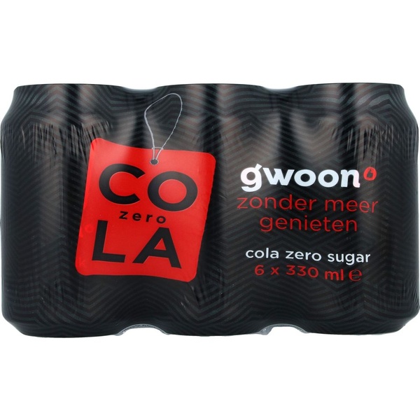 g'woon cola zero voorkant