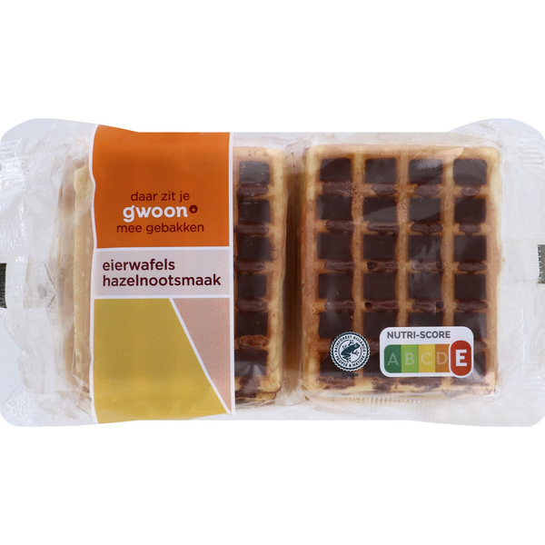 g'woon g'woon Eierwafels Hazelnootsmaak voorkant