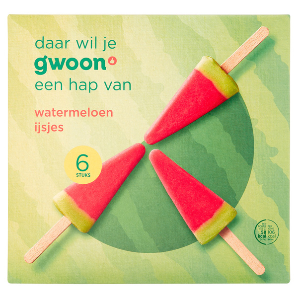 g'woon g'woon Ijsjes Watermeloen voorkant